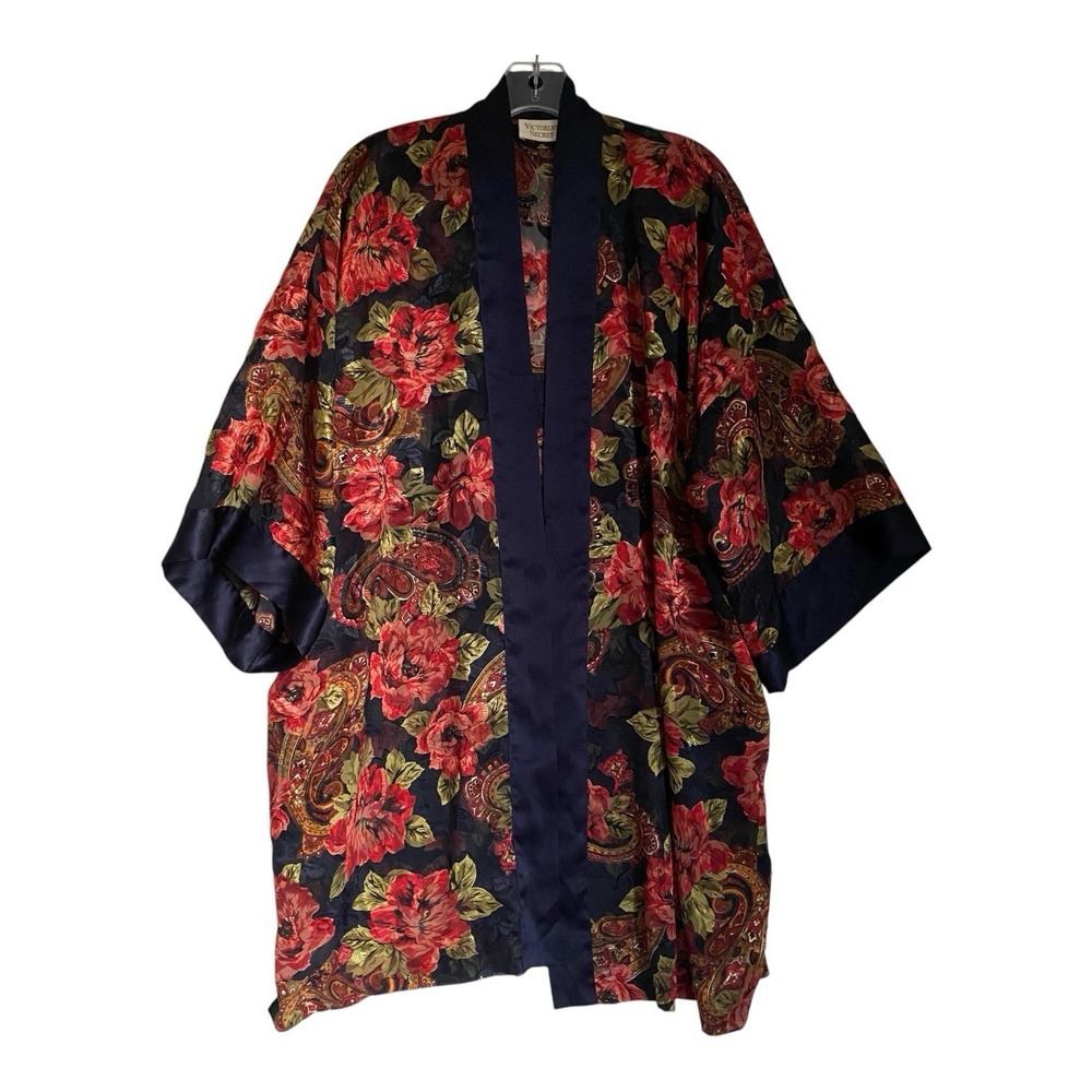 Vintage Victoria's Secret Gold Label Robe One Size Floral Multicolor Nightgown